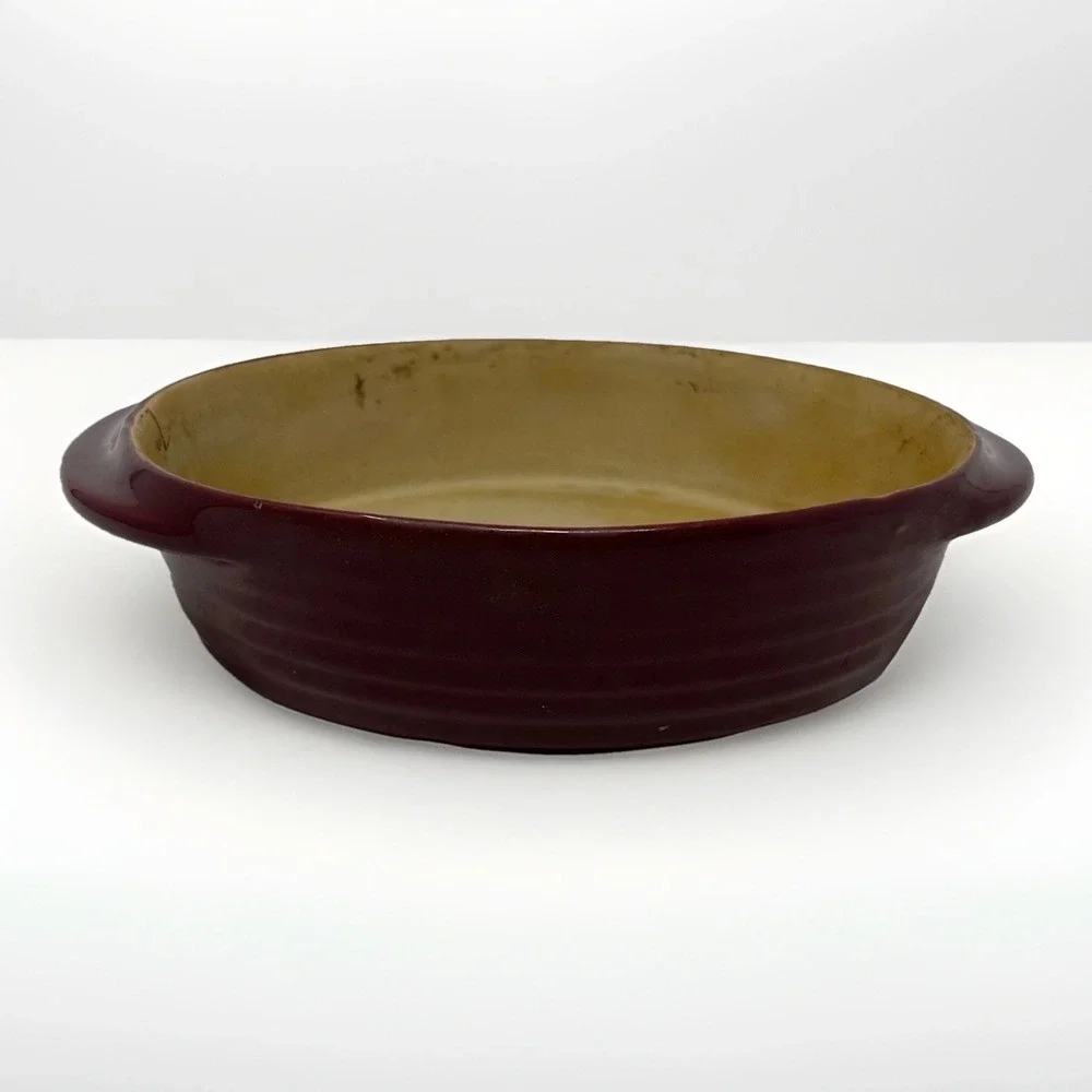 Pampered‎ Chef Traditions Collection Stoneware Cranberry Pie Plate Made in USA
